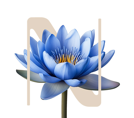 Inside Heart Egyptian blue lily